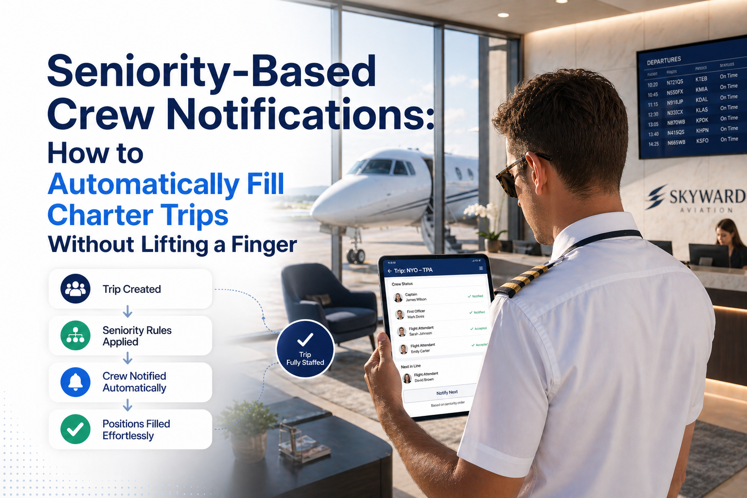 Seniority-Based Crew Notifications: How to Automatically Fill Charter Trips Without Lifting a Finger